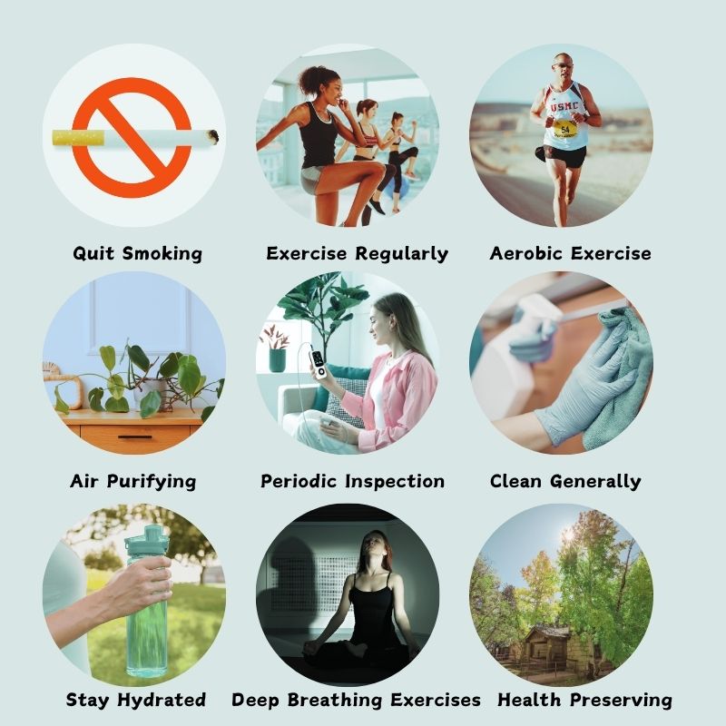 Healthy lungs and daily wellness illustration